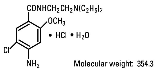 structural formula metoclopramide hydrochloride